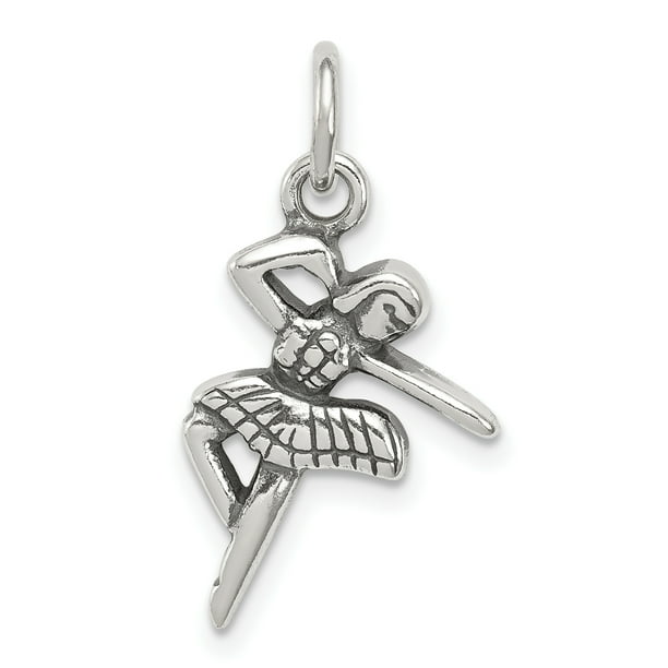Pendants Arts and Theater Charms .925 Sterling Silver Antiqued Ballet Dancer Charm Pendant Pendants Arts and Theater Charms .925 Sterling Silver Antiqued Ballet Dancer Charm Pendant